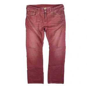 MJ58 Men’s True Religion Designer RICKY Straight Leg Corduroy Pants 36x34